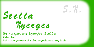 stella nyerges business card